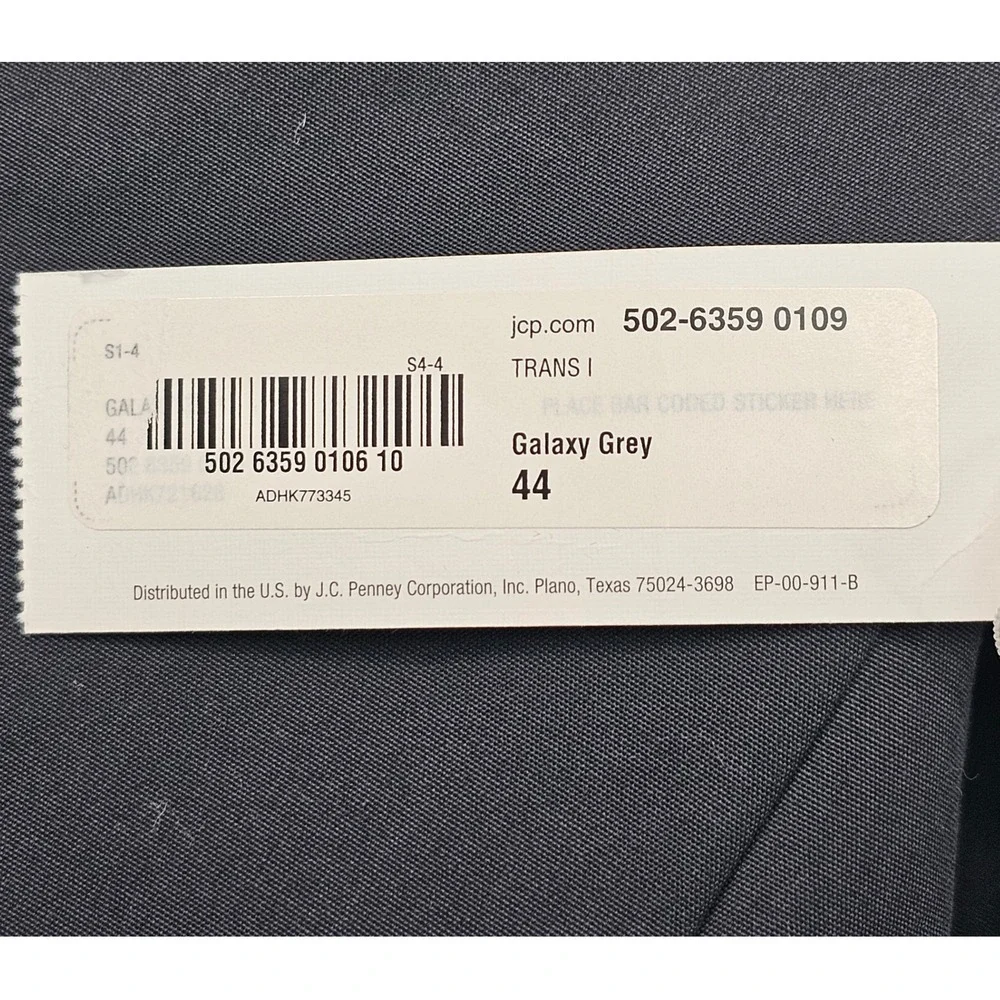 NWT Claiborne Men's Galaxy Grey Blazer Size 44 Cotton Blend Sport‎ Coat